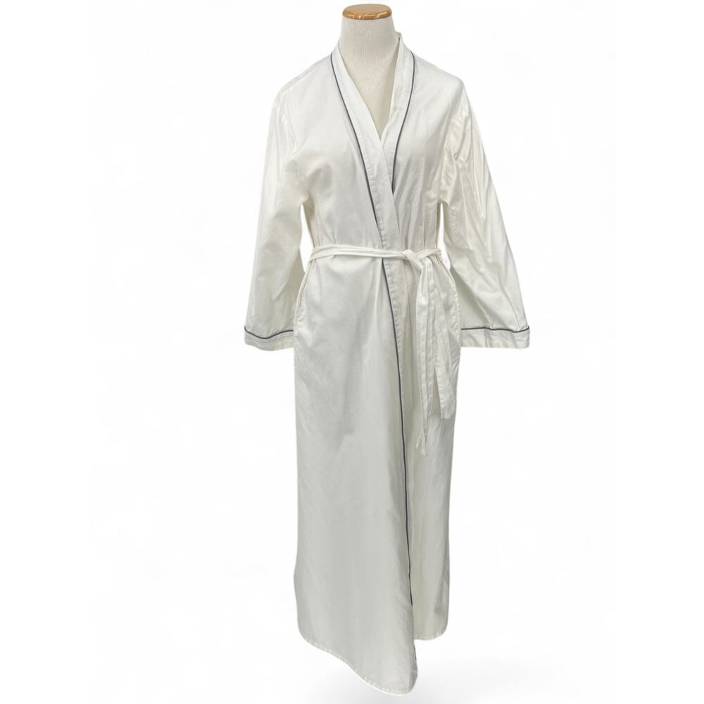 bodas London Luxury Long Bathrobe Sleepwear House Coat Unisex Women Spa White